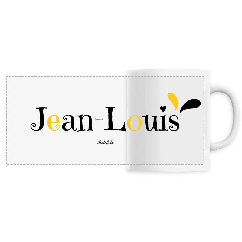 Cadeau anniversaire : Mug - Jean-Louis - 6 Coloris - Cadeau Original - Cadeau Personnalisable - Cadeaux-Positifs.com -Unique-Blanc-