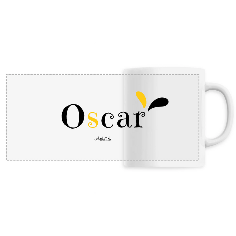 Cadeau anniversaire : Mug - Oscar - 6 Coloris - Cadeau Original - Cadeau Personnalisable - Cadeaux-Positifs.com -Unique-Blanc-