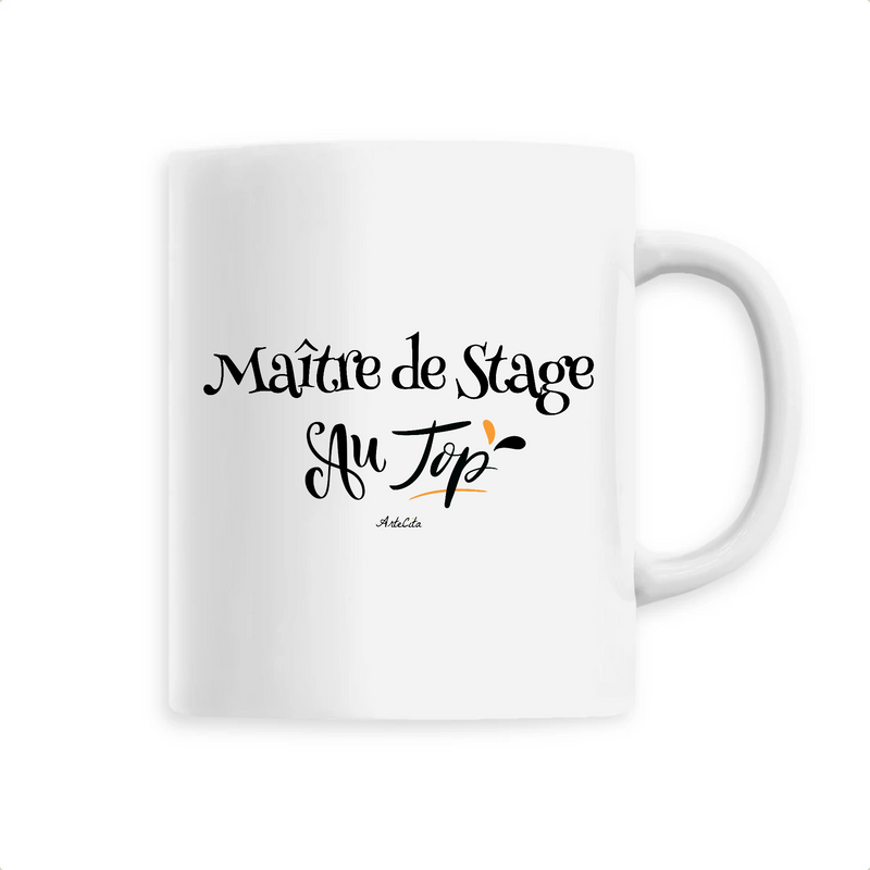 Cadeau anniversaire : Mug - Maître de Stage au Top - 6 Coloris - Cadeau Original - Cadeau Personnalisable - Cadeaux-Positifs.com -Unique-Blanc-