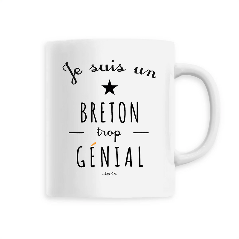 Cadeau anniversaire : Mug - Un Breton trop Génial - 6 Coloris - Cadeau Original - Cadeau Personnalisable - Cadeaux-Positifs.com -Unique-Blanc-