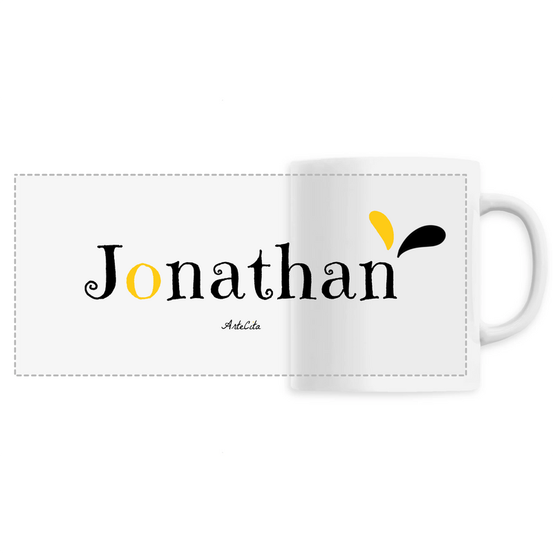 Cadeau anniversaire : Mug - Jonathan - 6 Coloris - Cadeau Original - Cadeau Personnalisable - Cadeaux-Positifs.com -Unique-Blanc-