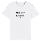 T-Shirt - Moi c'est Romain - Coton Bio - 7 Coloris - Cadeau Original - Cadeau Personnalisable - Cadeaux-Positifs.com -XS-Indigo-