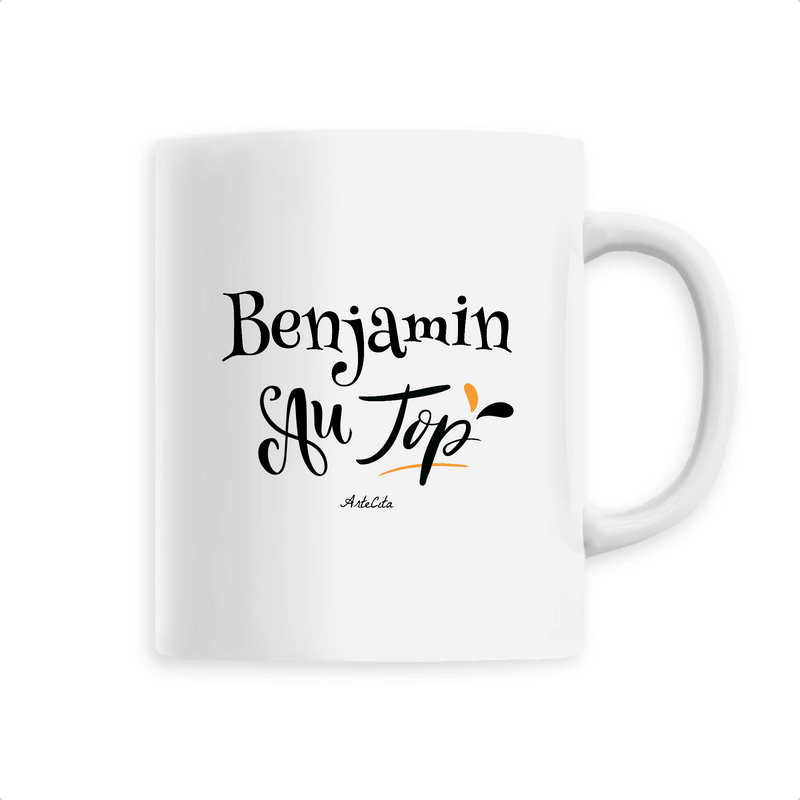 Cadeau anniversaire : Mug - Benjamin au Top - 6 Coloris - Cadeau Original - Cadeau Personnalisable - Cadeaux-Positifs.com -Unique-Blanc-