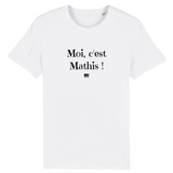 T-Shirt - Moi c'est Mathis - Coton Bio - 7 Coloris - Cadeau Original - Cadeau Personnalisable - Cadeaux-Positifs.com -XS-Noir-
