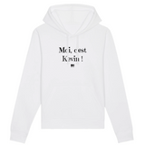Sweat à Capuche - Moi c'est Kevin - Coton Bio - Cadeau Original - Cadeau Personnalisable - Cadeaux-Positifs.com -XS-Marine-