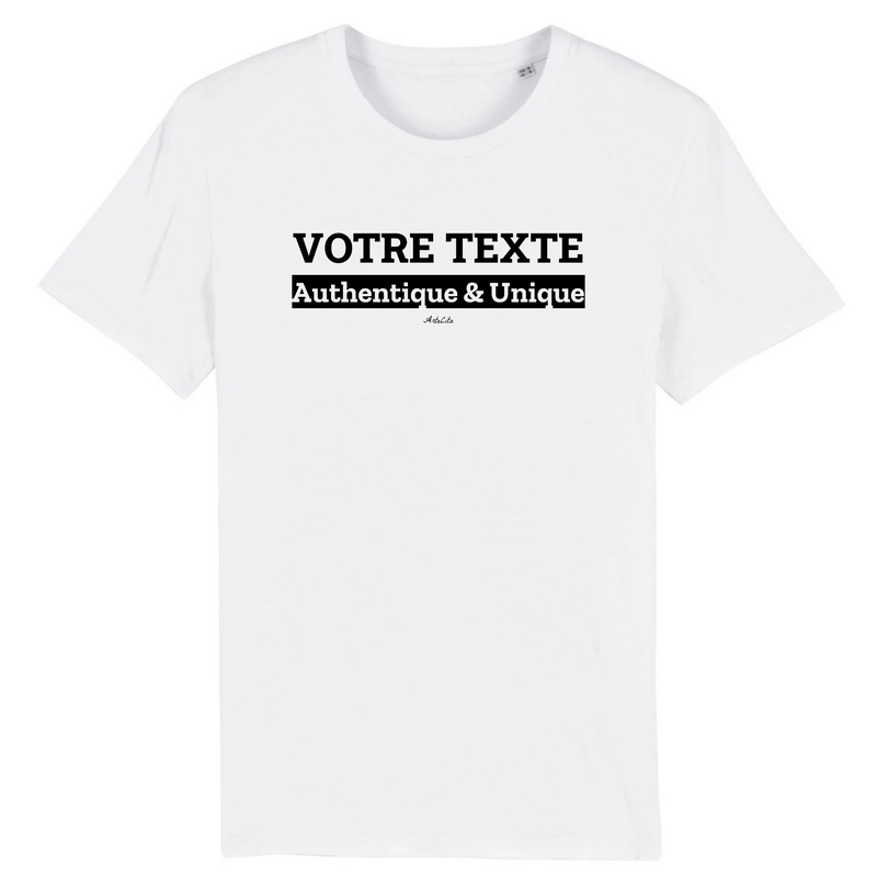 Cadeau anniversaire : T-shirt Premium à Personnaliser - XXX Authentique & Unique - 12 Coloris - Cadeau Personnalisable - Cadeau Personnalisable - Cadeaux-Positifs.com -XS-Blanc-