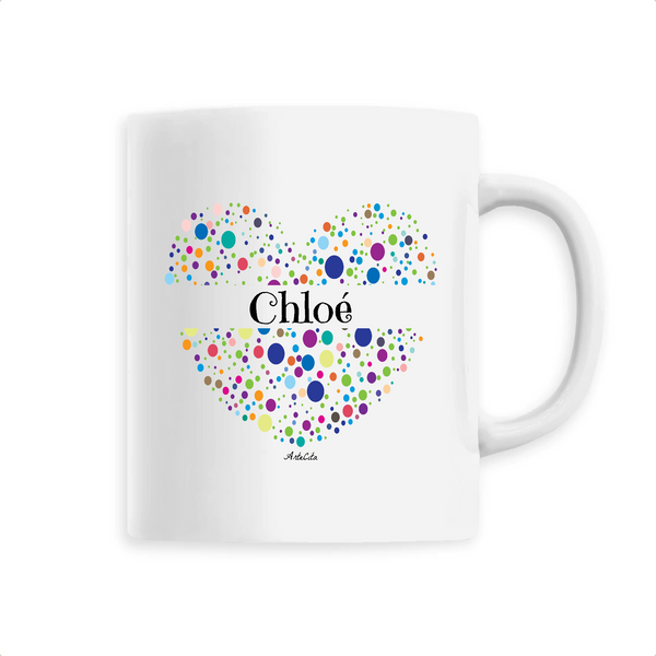 Mug - Chloé (Coeur) - 6 Coloris - Cadeau Unique & Tendre - Cadeau Personnalisable - Cadeaux-Positifs.com -Unique-Blanc-