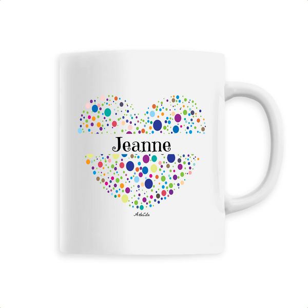 Mug - Jeanne (Coeur) - 6 Coloris - Cadeau Unique & Tendre - Cadeau Personnalisable - Cadeaux-Positifs.com -Unique-Blanc-
