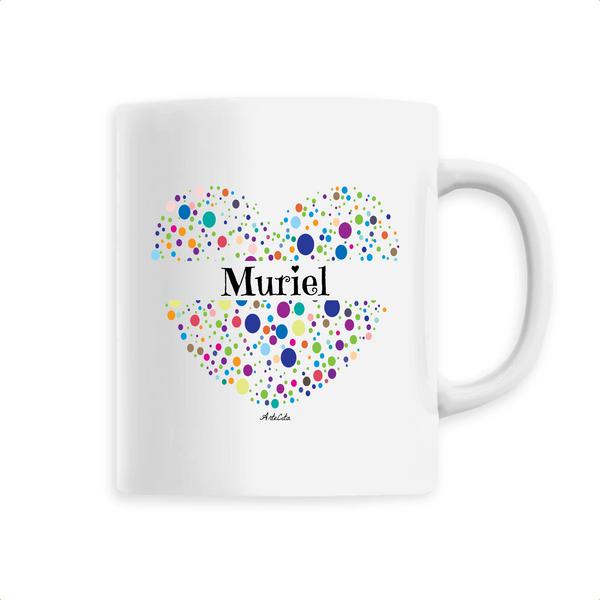 Mug - Muriel (Coeur) - 6 Coloris - Cadeau Unique & Tendre - Cadeau Personnalisable - Cadeaux-Positifs.com -Unique-Blanc-