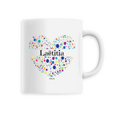 Mug - Laëtitia (Coeur) - 6 Coloris - Cadeau Unique & Tendre - Cadeau Personnalisable - Cadeaux-Positifs.com -Unique-Blanc-