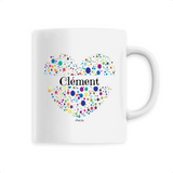 Mug - Clément (Coeur) - 6 Coloris - Cadeau Unique & Tendre - Cadeau Personnalisable - Cadeaux-Positifs.com -Unique-Blanc-
