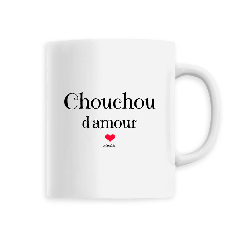 Cadeau anniversaire : Mug - Chouchou d'amour - 6 Coloris - Cadeau Original & Tendre - Cadeau Personnalisable - Cadeaux-Positifs.com -Unique-Blanc-
