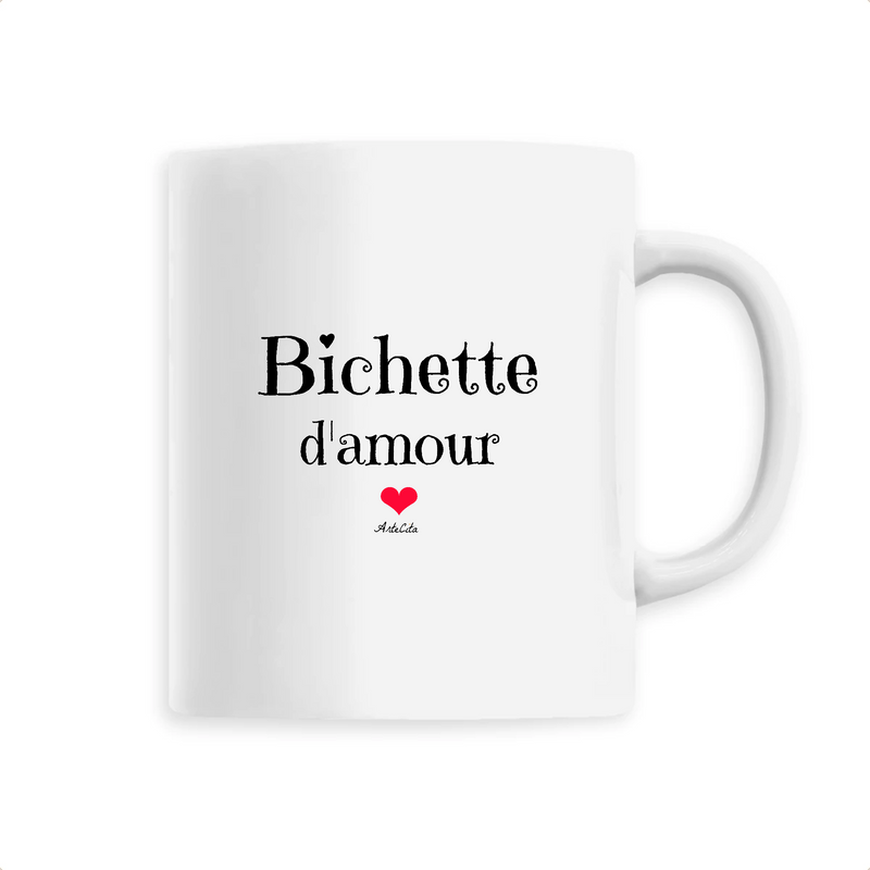 Cadeau anniversaire : Mug - Bichette d'amour - 6 Coloris - Cadeau Original - Cadeau Personnalisable - Cadeaux-Positifs.com -Unique-Blanc-