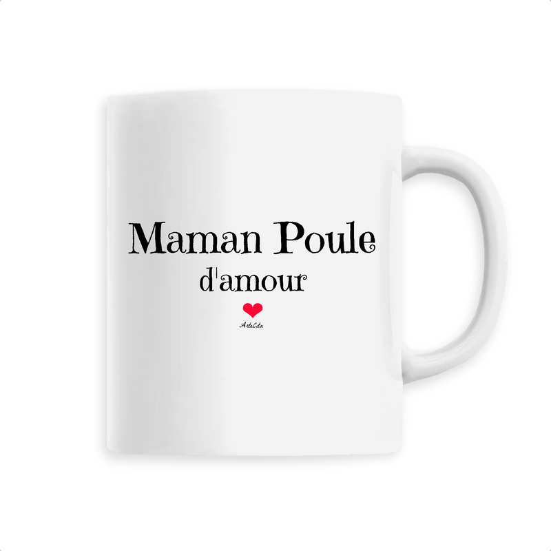 Cadeau anniversaire : Mug - Maman Poule d'amour - 6 Coloris - Cadeau Original - Cadeau Personnalisable - Cadeaux-Positifs.com -Unique-Blanc-