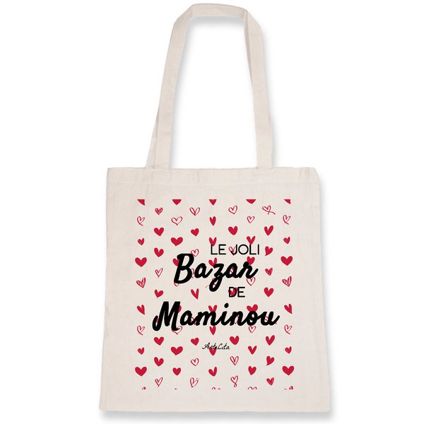 Tote Bag - Le joli Bazar de Maminou - Cadeau Durable & Original - Cadeau Personnalisable - Cadeaux-Positifs.com -Unique-Blanc-