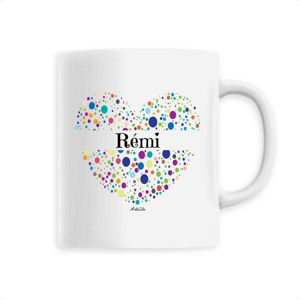 Mug - Rémi (Coeur) - 6 Coloris - Cadeau Unique & Tendre - Cadeau Personnalisable - Cadeaux-Positifs.com -Unique-Blanc-