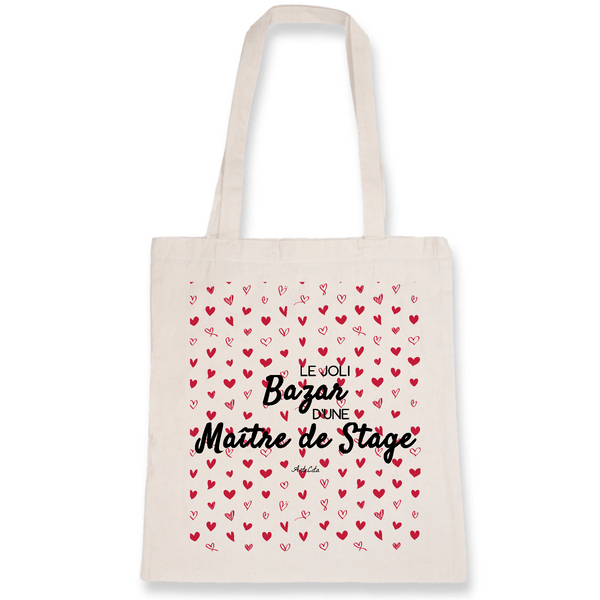 Tote Bag - Le joli Bazar d'une Maître de Stage - Cadeau Durable - Cadeau Personnalisable - Cadeaux-Positifs.com -Unique-Blanc-
