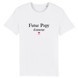 T-Shirt - Futur Papy d'amour - Coton Bio - 7 Coloris - Cadeau Original - Cadeau Personnalisable - Cadeaux-Positifs.com -XS-Marine-