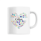 Mug - Célian (Coeur) - 6 Coloris - Cadeau Unique & Tendre - Cadeau Personnalisable - Cadeaux-Positifs.com -Unique-Blanc-