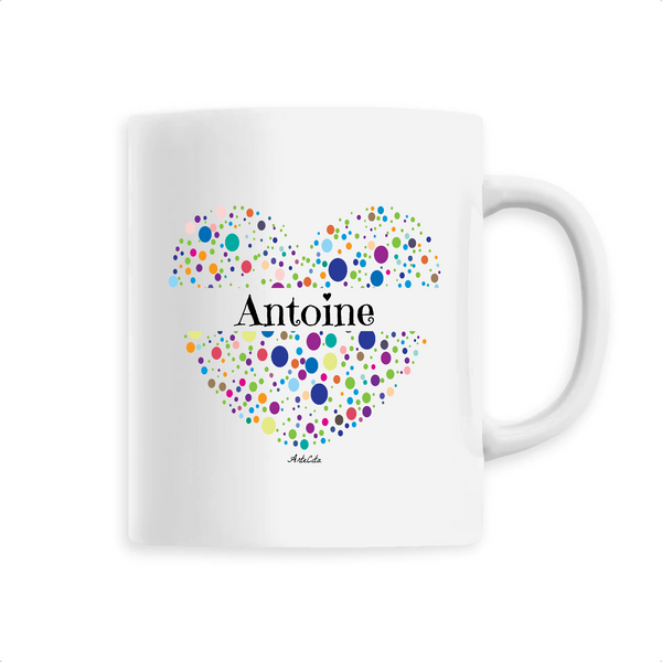 Mug - Antoine (Coeur) - 6 Coloris - Cadeau Unique & Tendre - Cadeau Personnalisable - Cadeaux-Positifs.com -Unique-Blanc-