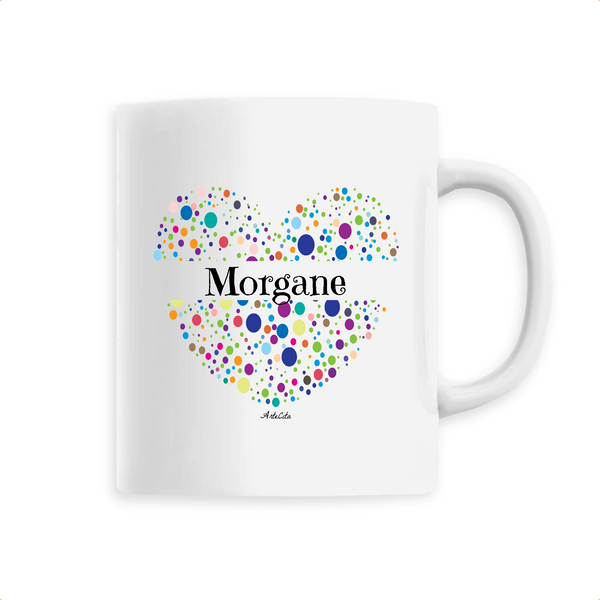 Mug - Morgane (Coeur) - 6 Coloris - Cadeau Unique & Tendre - Cadeau Personnalisable - Cadeaux-Positifs.com -Unique-Blanc-