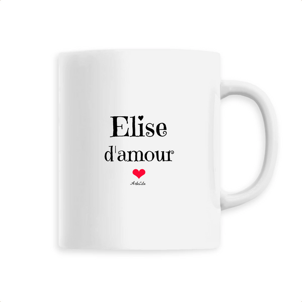 Mug - Elise d'amour - 6 Coloris - Cadeau Original & Tendre - Cadeau Personnalisable - Cadeaux-Positifs.com -Unique-Blanc-