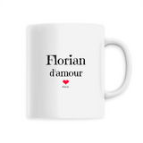 Mug - Florian d'amour - 6 Coloris - Cadeau Original & Tendre cadeau d'anniversaire... - Cadeau Personnalisable - Cadeaux-Positifs.com -Unique-Blanc-