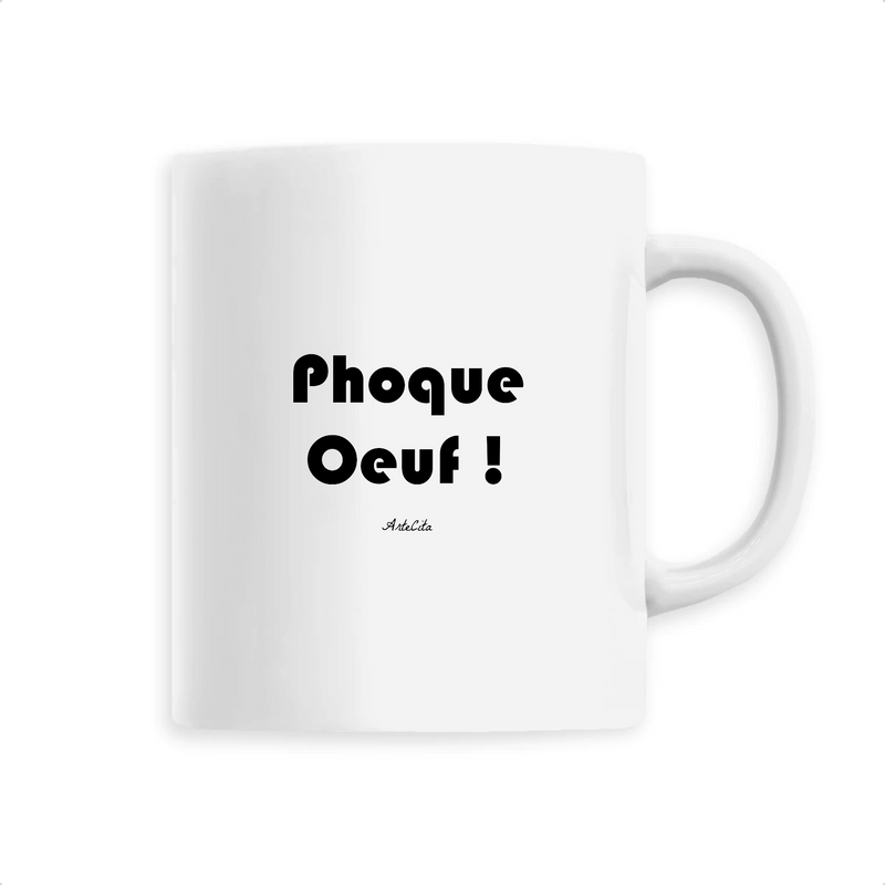 Cadeau anniversaire : Mug - Phoque Oeuf - 6 Coloris - Cadeau Drôle - Humour - Cadeau Personnalisable - Cadeaux-Positifs.com -Unique-Blanc-