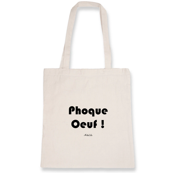 Tote Bag - Phoque Oeuf - Coton Bio - Cadeau Drôle - Humour - Cadeau Personnalisable - Cadeaux-Positifs.com -Unique-Blanc-