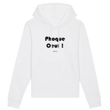 Sweat à Capuche - Phoque Oeuf - Coton Bio - 5 Coloris - Humour - Cadeau Personnalisable - Cadeaux-Positifs.com -XS-Noir-