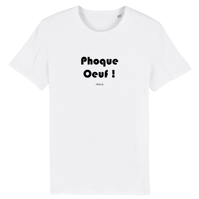 Cadeau anniversaire : T-Shirt Premium - Phoque Oeuf - Coton Bio - 12 Coloris - Humour - Cadeau Personnalisable - Cadeaux-Positifs.com -XS-Blanc-