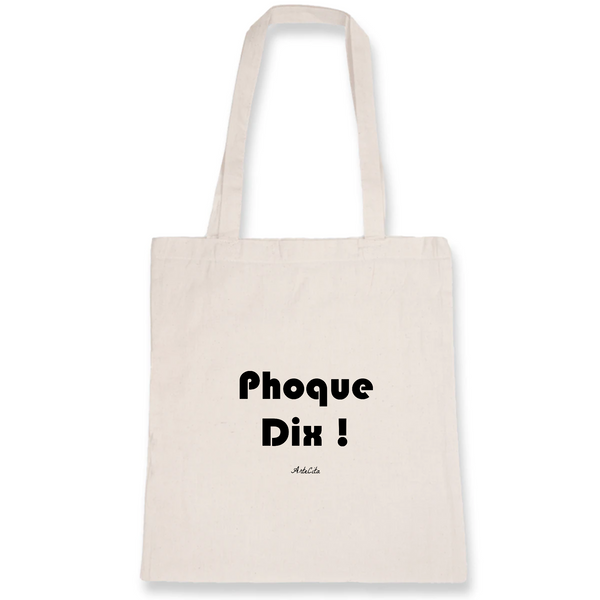 Tote Bag - Phoque Dix - Coton Bio - Cadeau Drôle - Humour - Cadeau Personnalisable - Cadeaux-Positifs.com -Unique-Blanc-