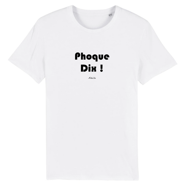 T-Shirt Premium - Phoque Dix - Coton Bio - 12 Coloris - Humour - Cadeau Personnalisable - Cadeaux-Positifs.com -XS-Blanc-