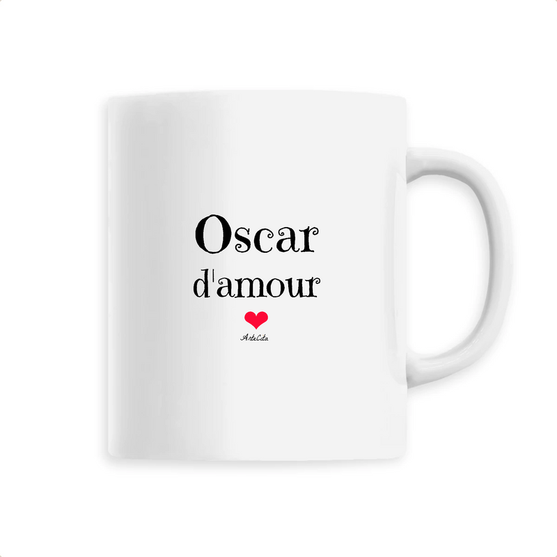 Cadeau anniversaire : Mug - Oscar d'amour - 6 Coloris - Cadeau Original & Tendre - Cadeau Personnalisable - Cadeaux-Positifs.com -Unique-Blanc-