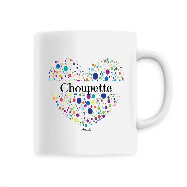 Mug - Choupette (Coeur) - 6 Coloris - Cadeau Unique & Tendre - Cadeau Personnalisable - Cadeaux-Positifs.com -Unique-Blanc-