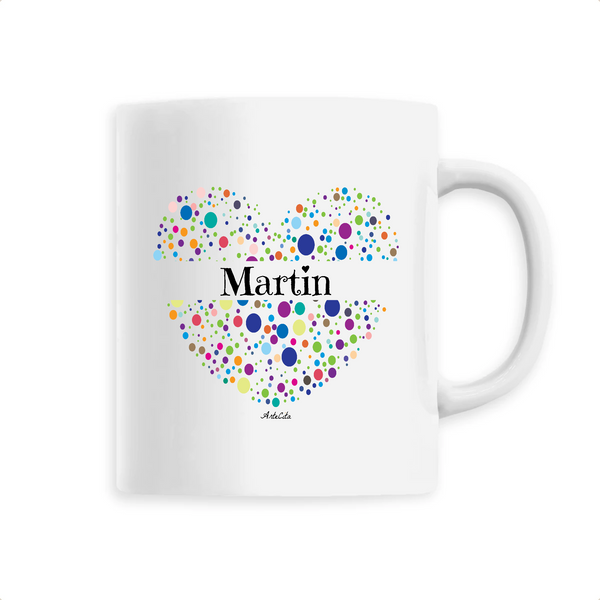Mug - Martin (Coeur) - 6 Coloris - Cadeau Unique & Tendre - Cadeau Personnalisable - Cadeaux-Positifs.com -Unique-Blanc-