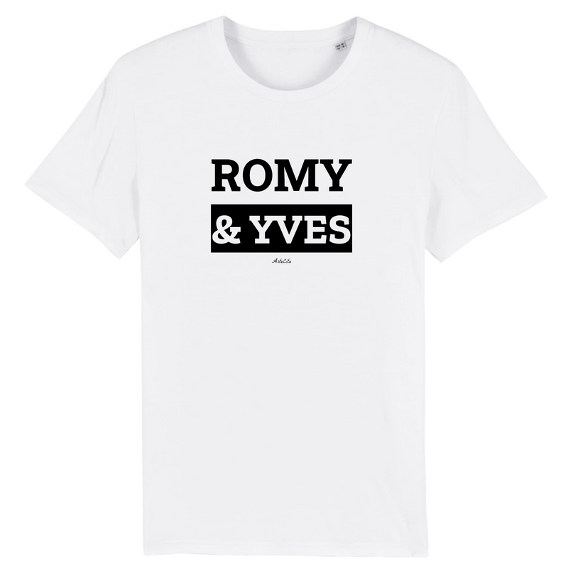 Cadeau anniversaire : T-Shirt Premium - Romy & Yves - Coton Bio - 12 Coloris - Mythique - Cadeau Personnalisable - Cadeaux-Positifs.com -XS-Blanc-