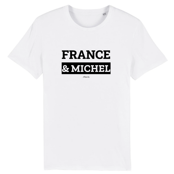 T-Shirt Premium - France & Michel - Coton Bio - 12 Coloris - Mythique - Cadeau Personnalisable - Cadeaux-Positifs.com -XS-Blanc-