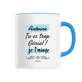 Mug - Antoine je t'aime - 6 Coloris - Cadeau Tendre & Original - Cadeau Personnalisable - Cadeaux-Positifs.com -Unique-Blanc-