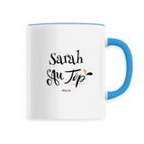 Mug - Sarah au Top - 6 Coloris - Cadeau Original - Cadeau Personnalisable - Cadeaux-Positifs.com -Unique-Blanc-