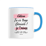 Mug - Céline je t'aime - 6 Coloris - Cadeau Tendre - Cadeau Personnalisable - Cadeaux-Positifs.com -Unique-Blanc-