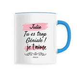 Mug - Julie je t'aime - 6 Coloris - Cadeau Tendre & Original - Cadeau Personnalisable - Cadeaux-Positifs.com -Unique-Blanc-