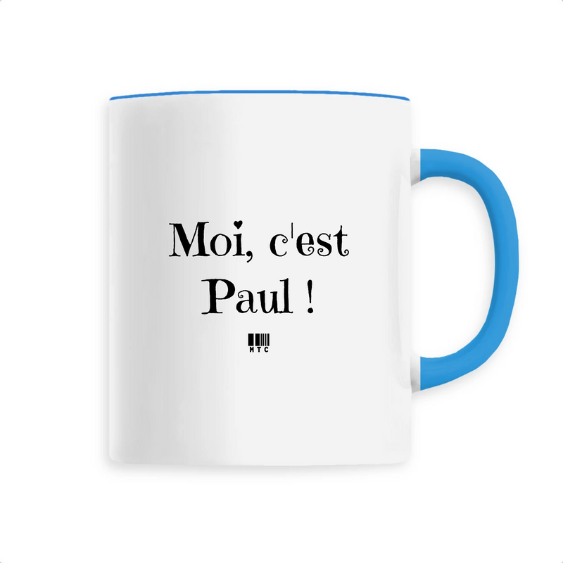 Cadeau anniversaire : Mug - Moi c'est Paul - 6 Coloris - Cadeau Original - Cadeau Personnalisable - Cadeaux-Positifs.com -Unique-Bleu-
