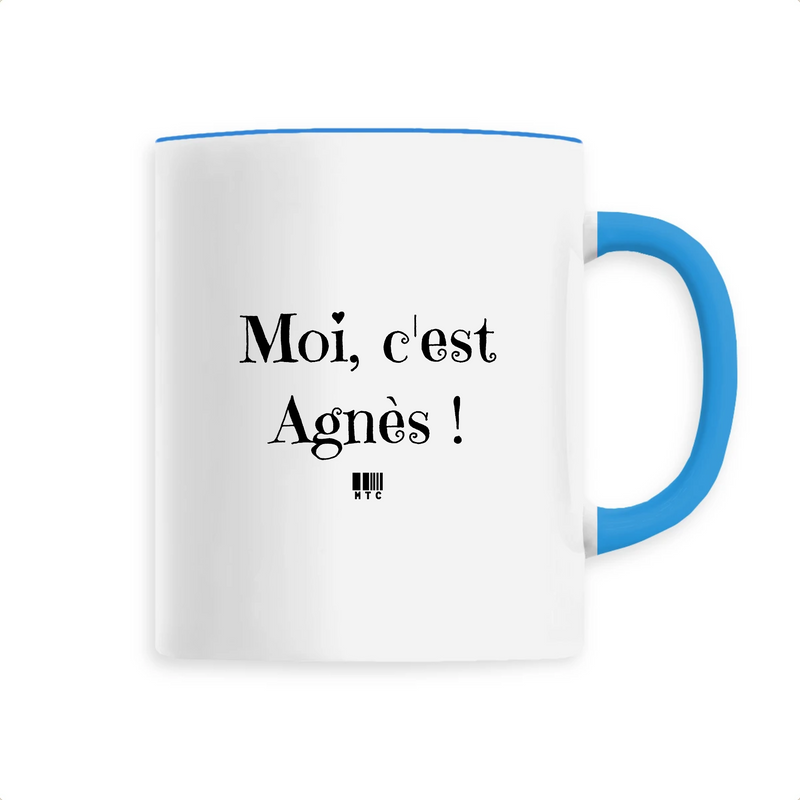 Cadeau anniversaire : Mug - Moi c'est Agnès - 6 Coloris - Cadeau Original - Cadeau Personnalisable - Cadeaux-Positifs.com -Unique-Bleu-