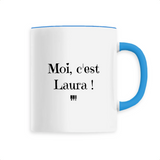 Mug - Moi c'est Laura - 6 Coloris - Cadeau Original - Cadeau Personnalisable - Cadeaux-Positifs.com -Unique-Bleu-