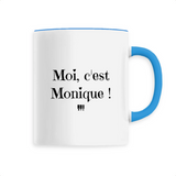 Mug - Moi c'est Monique - 6 Coloris - Cadeau Original - Cadeau Personnalisable - Cadeaux-Positifs.com -Unique-Bleu-