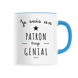 Mug - Un Patron trop Génial - 6 Coloris - Cadeau Original - Cadeau Personnalisable - Cadeaux-Positifs.com -Unique-Blanc-