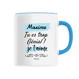 Mug - Maxime je t'aime - 6 Coloris - Cadeau Tendre & Original - Cadeau Personnalisable - Cadeaux-Positifs.com -Unique-Blanc-