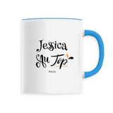 Mug - Jessica au Top - 6 Coloris - Cadeau Original - Cadeau Personnalisable - Cadeaux-Positifs.com -Unique-Blanc-