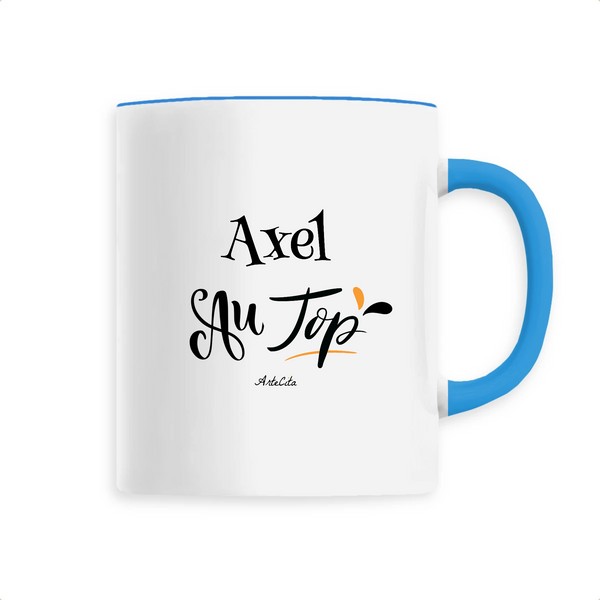 Mug - Axel au Top - 6 Coloris - Cadeau Original - Cadeau Personnalisable - Cadeaux-Positifs.com -Unique-Bleu-